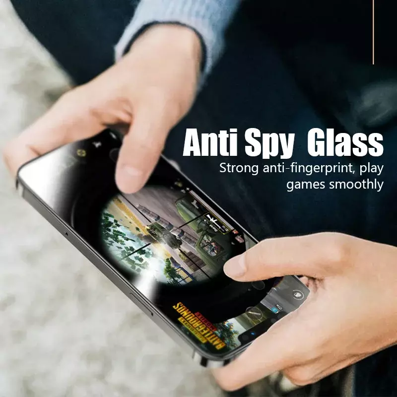1-4buah pelindung layar Privasi untuk iPhone 15 PRO MAX Anti-Spy Glass untuk iPhone 15 14 13 12 11 XS Max XR 7 8 Plus kaca antigores