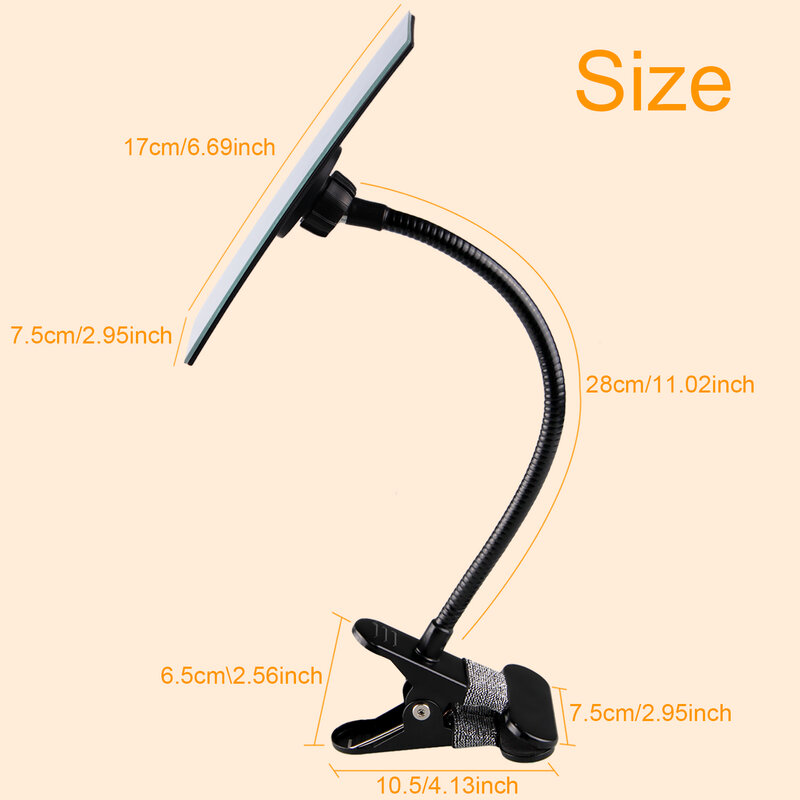 Flexible Clip on Computer Desk Cubicle Security Rearview Field Vision Magnifying Convex Mirror for Office Personal Privacy Safty