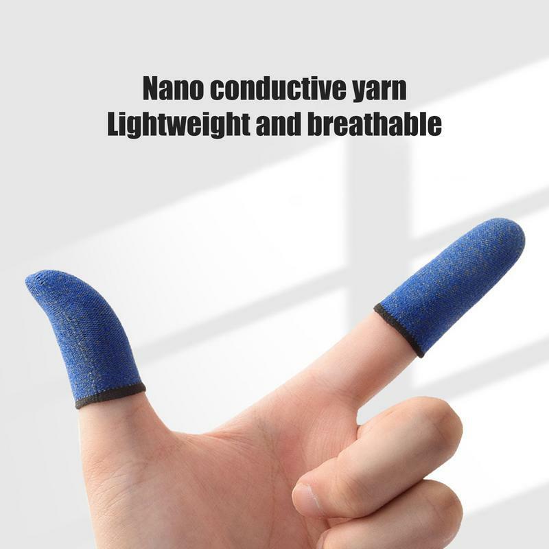 Mobile Game Finger Sleeve 2PCS Breathable Carbon Fiber Finger Sleeves Comfortable Game Finger Sleeves For Enhance Finger