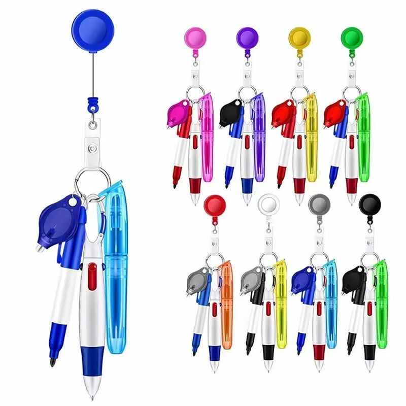 Gift Retractable Nurse Pen Pack Portable Keychain Nurse Badge Set Lanyard ID Badge Reels