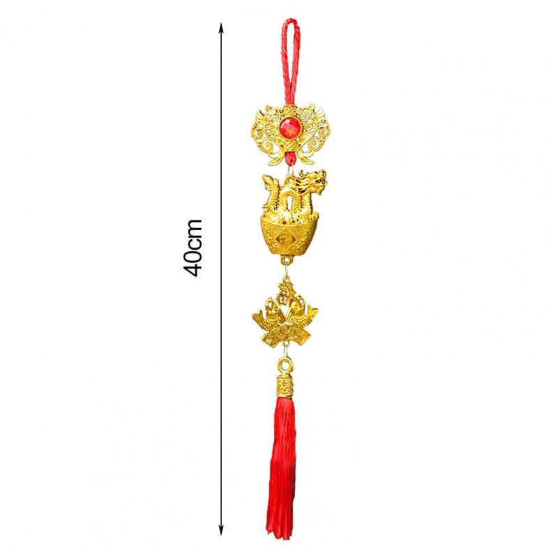 Chinese Spring Festival 3D Dragon Hanging Red Tassel 2024 Year of The Dragon Hanging Ornament New Year Pendant Decoration