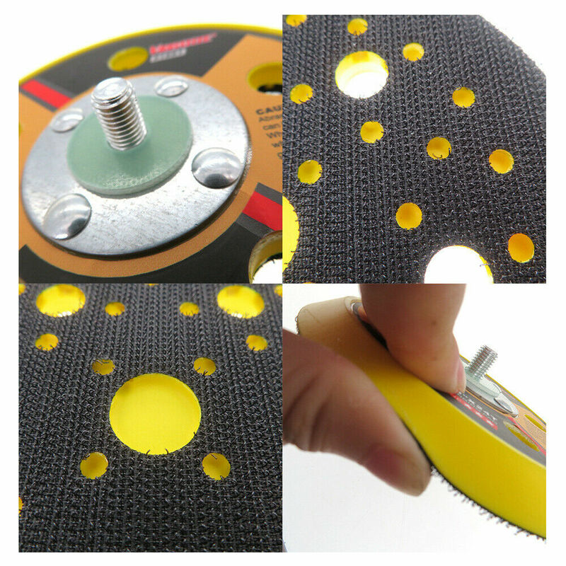 5 "Inci 125Mm Hook & Loop Sanding Polishing Backing Pad Abrasives dengan M8 Thread untuk Air Sander Furniture Lembaran Logam Otomotif