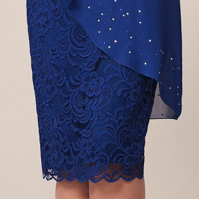 새로운 레이스 할로우 드레스 솔리드 컬러 스티치 패션, 슬림 인조 투피스 드레스 스커트 유럽과 미국 스타일