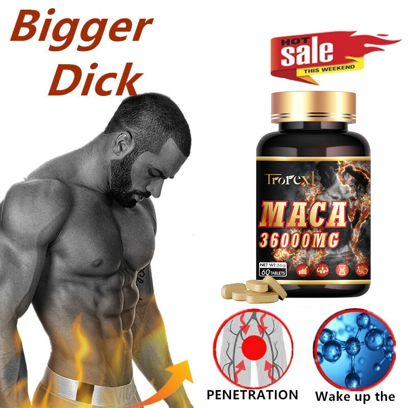 Suplement wzmacniający dla mężczyzn, tabletki powiększające powiększony rozmiar i wytrzymałość dla mężczyzn, zwiększające wytrzymałość, naturalne kapsułki z żeń-szeniem Maca