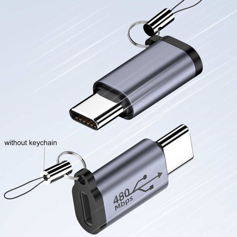 USB C-마이크로 USB 어댑터, C타입 암-마이크로 USB 수 변환기 커넥터, 충전 데이터 동기화 합금 어댑터 지원