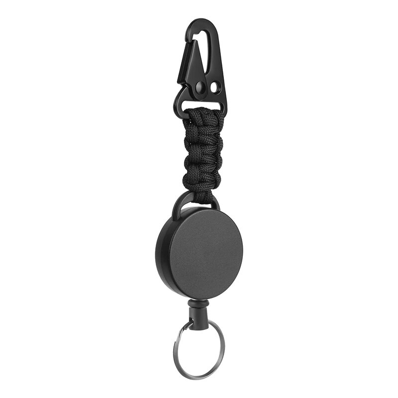 Выдвижной брелок-клипса из АБС-пластика, металлический шнурок с именной биркой, держатель для ремня с отдачей, сверхпрочное кольцо для ключей, зажим для брелка
