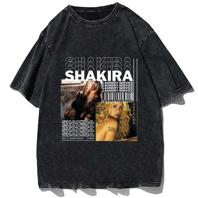 Футболка певица Шакира BZRP для музыкальных тренировок #53, женская уличная одежда в стиле хип-хоп, унисекс, винтажные футболки, эстетическая одежда