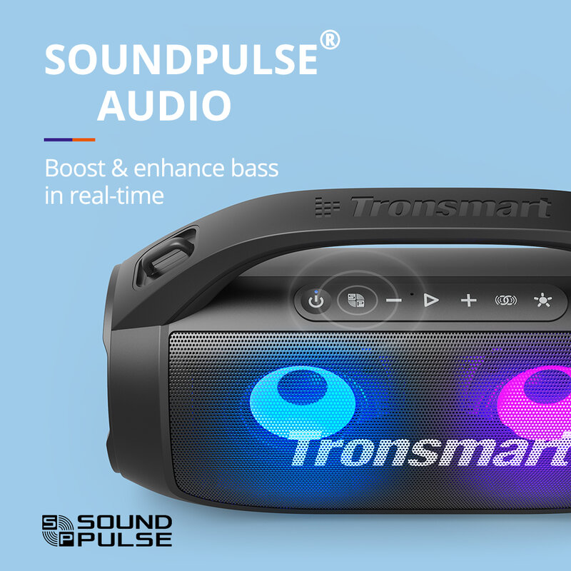 Głośnik Tronsmart Bang SE potężny przenośny głośnik z Bluetooth 5.3, uchwyt przenośny, 24-godzinny czas odtwarzania, na imprezę, kemping