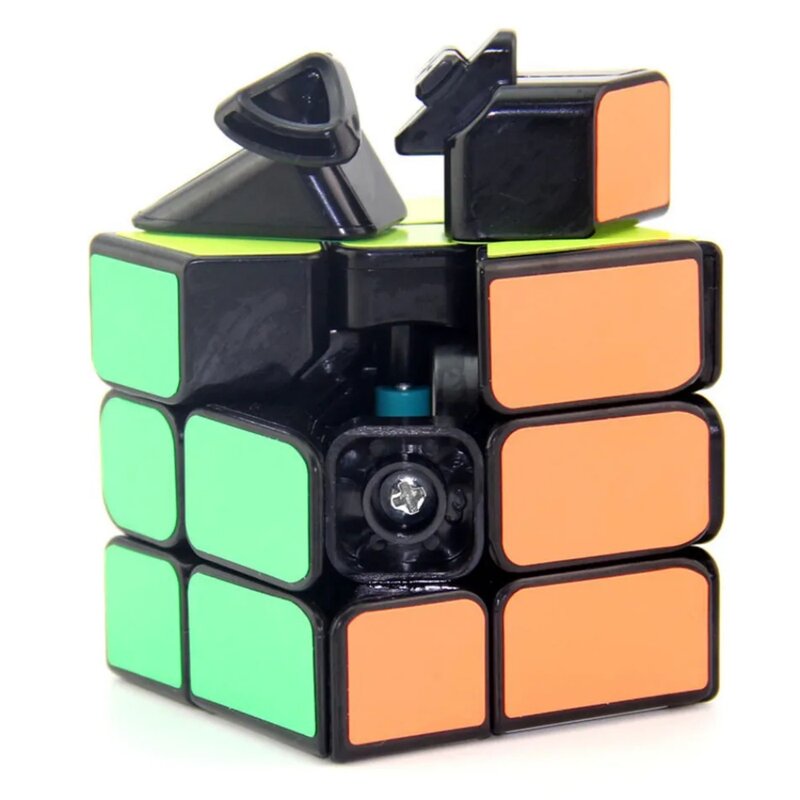 YongJun 3 sztuki YJ Fisher + oś + wiatrak magiczna kostka zmienia nieregularną kostkę prędkości z matowa naklejka YJ 3x3x3 Puzzle zabawka