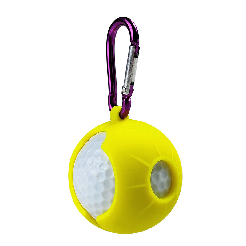 1Pcs แบบพกพา Golf Ball ป้องกัน Cover Golf Ball ซิลิโคนฝาครอบกรณี Double การฝึกอบรม Aksesoris Olahraga
