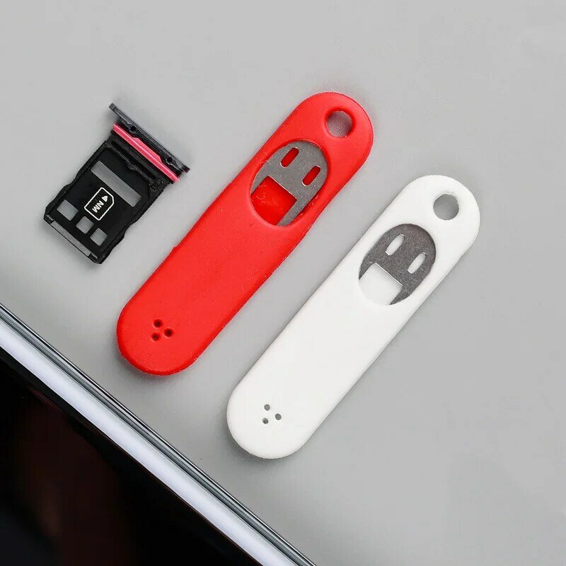 Anti-Lost Sim Card Pin Needle with Storage Case Open Needle Holders Mobile Phone Ejecting Pin SIM Card Tray Ejecter Tool Keyring
