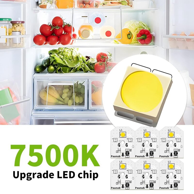 WR55X11132 WR55X25754 LED Light For GE Refrigerator Replace WR55X30602 WR55X26486 PS4704284 3033142 EAP12172918 Easy Install