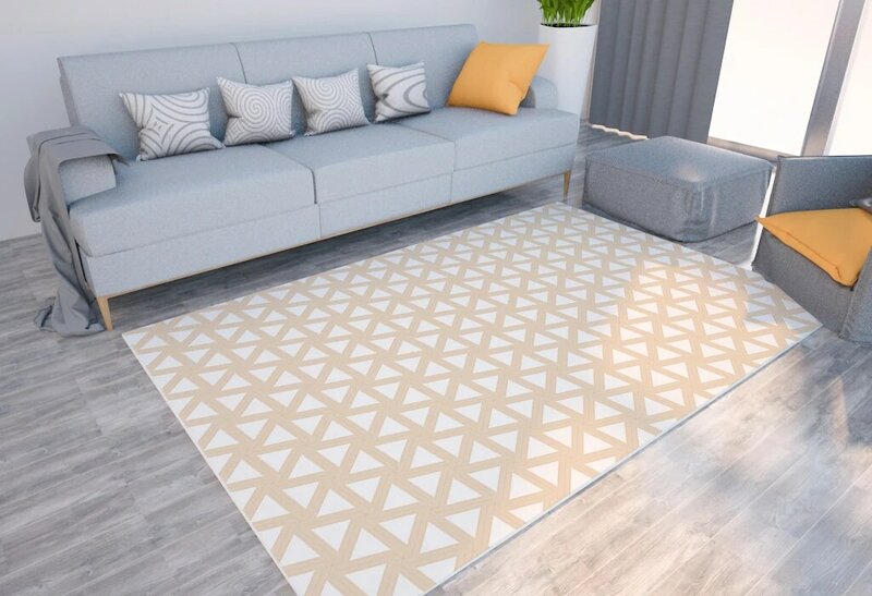 Karpet motif geometris mode Modern karpet ruang tamu dekorasi sofa tikar lantai kamar tidur lembut anti selip karpet area besar