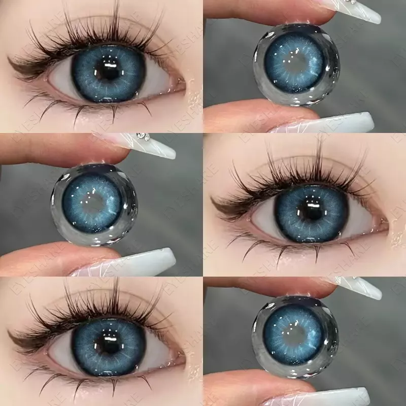 EYESHARE 1 pasang lensa kontak warna baru untuk mata merah lensa kontak tahunan mode alami mata biru kontak lensa Korea