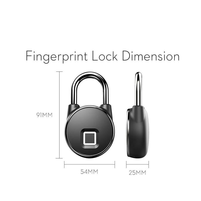 P22 + gembok sidik jari biometrik, kunci elektronik tanpa kunci, gembok sidik jari dengan pengisian daya USB untuk Gym, perlindungan keamanan sekolah