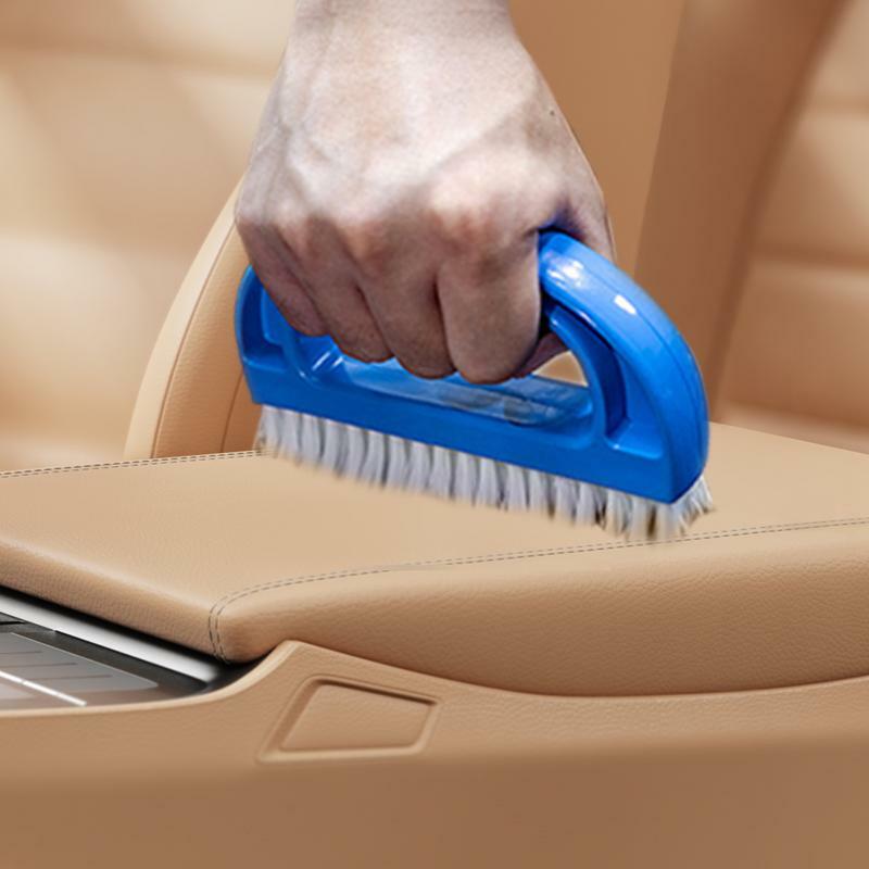 Car Tire Cleaning Brush With Fine Bristle Curved Handle Dust Remover Brush Scrubbing Car Carpet Brush Auto Cleaning Accessories