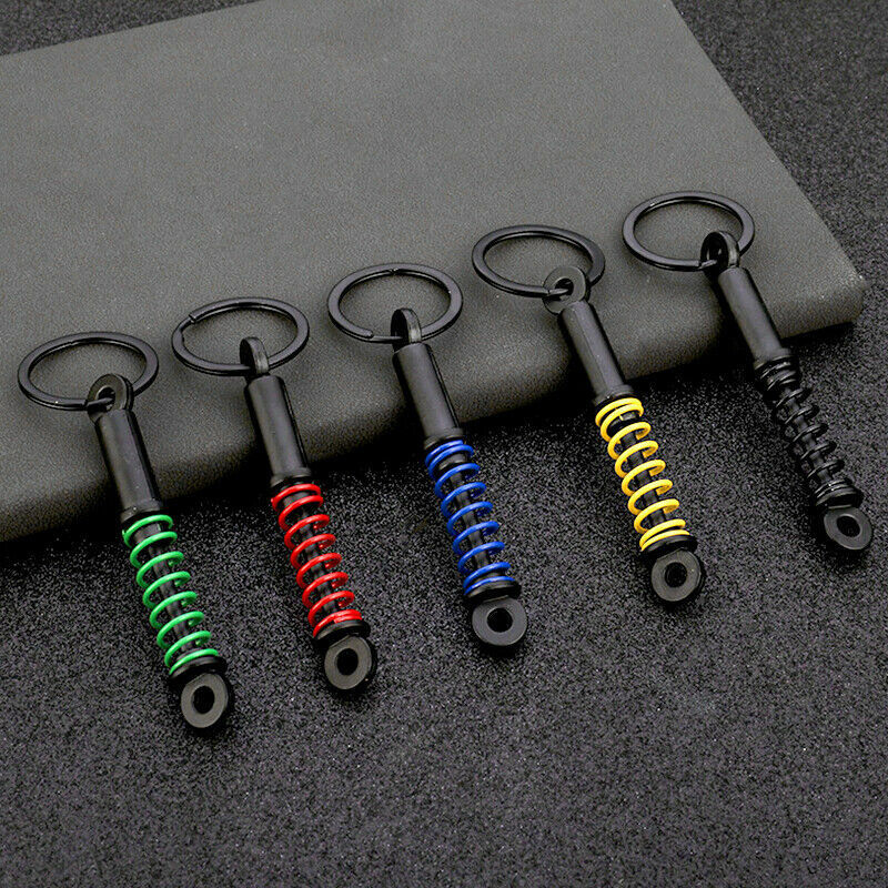 Spring Fob Shock Absorber Keychain Adjustable Car Tuning Part Keyring Alloy Car Interior Suspension Coilover Universal  New