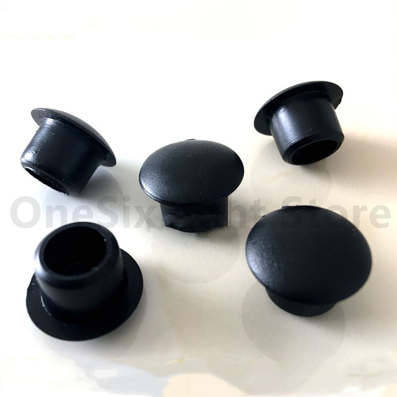 10 buah plastik hitam tutup bulat lubang steker 9mm 10mm 11mm perlindungan Gasket debu segel penutup ujung topi untuk pipa baut furnitur