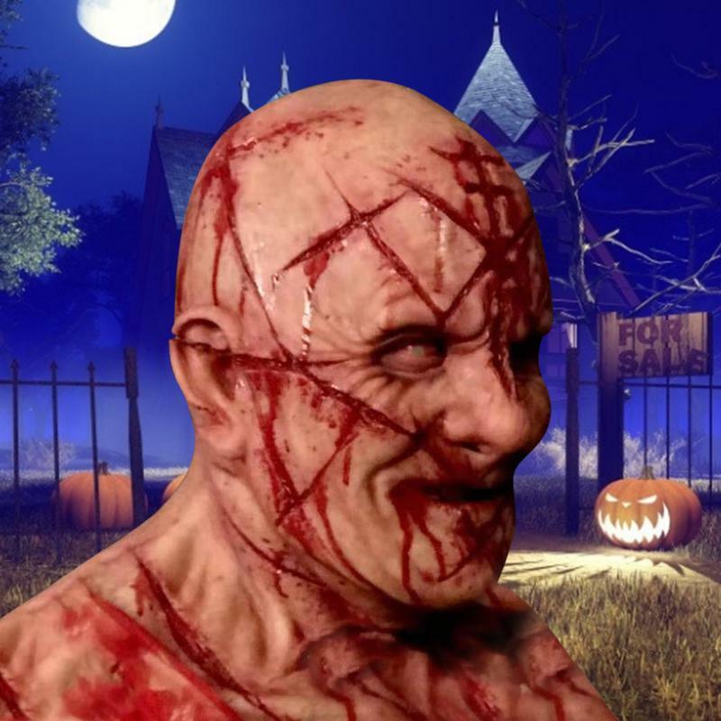 Masker biokimia Halloween Bryophyte baru penutup kepala topeng Cosplay pesta mengerikan masker horor rumah hantu
