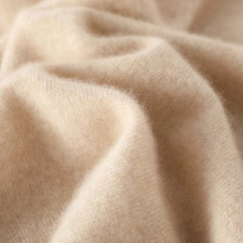 Camisola de lã merino com gola redonda feminina, malha de cashmere, pulôver monocromático, quente, de alta qualidade, outono, inverno, 100%