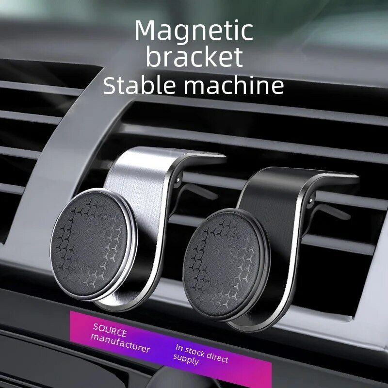 Creative Metal Magnetic Car Phone Holder 360 Degree Rotation Multi-functional Air Vent Mount For Car Interior