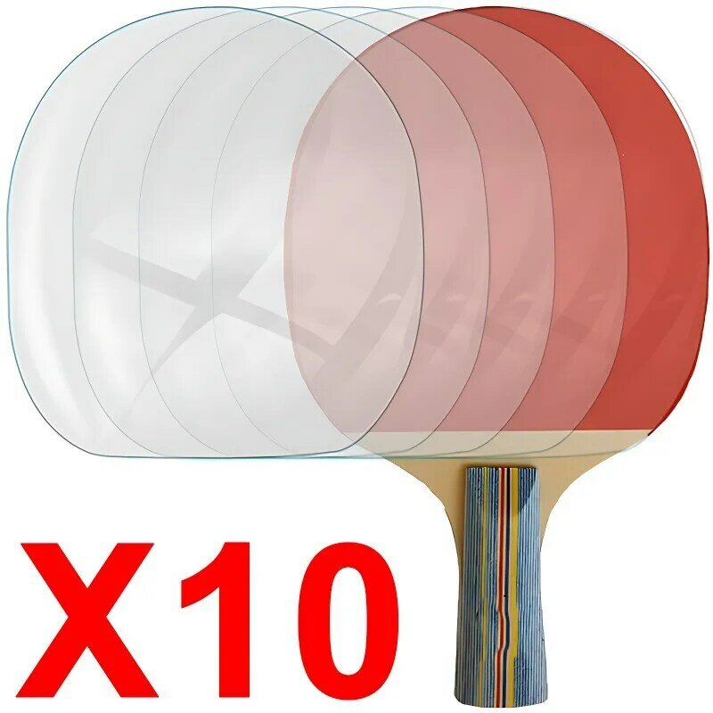 Table Tennis Racket Protective Film, Sticky Transparent Maintenance Cover Ferramenta de proteção de borracha Ping Pong, 2 pcs, 10pcs