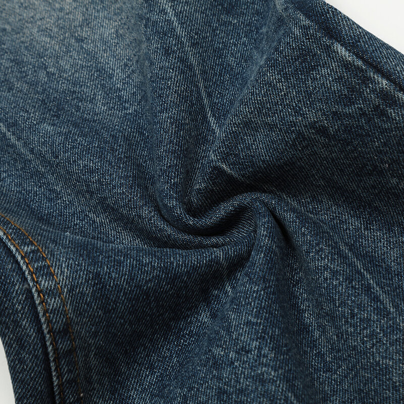 Harajuku Retro Blue Black Lightning Tie Dye Loose Jeans Men's Oversized Streetwear Y2K Rock Punk Casual Slim Washed Pants Women