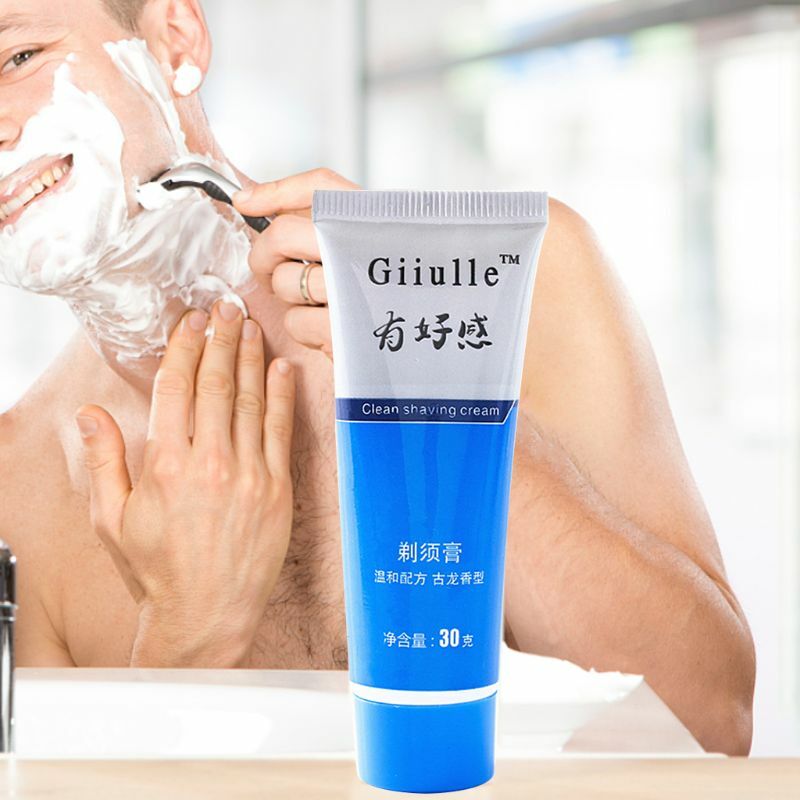 Crema de afeitar para hombres, suave y sedoso jabón de afeitar, espuma hidratante para toda la piel, envío directo