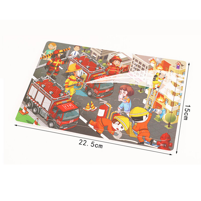 Puzzle in legno da 30 pezzi bambini dinosauro animale cartone animato aereo Puzzle bambino educazione precoce e giocattoli da costruzione intellettuale