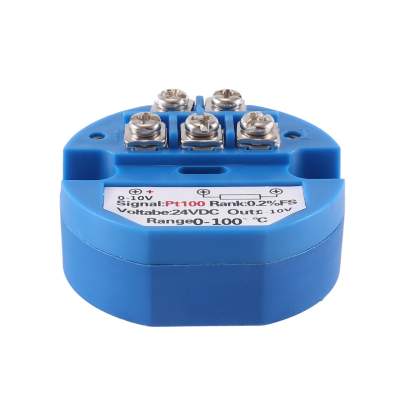 PT100 Type to 0-10V 0-100 Degree RTD Input 0-10 a Output DC24V Thermal Resistance Temperature Transmitter