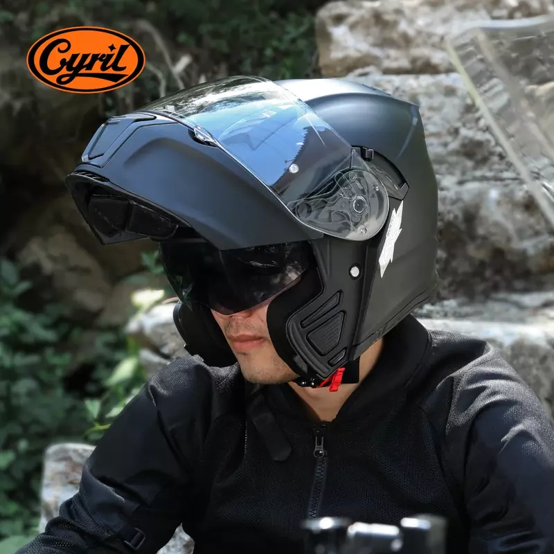 Casco de motocicleta Modular abatible hacia arriba de doble visera, casco de cara completa para adultos, hombres y mujeres, aprobado por DOT