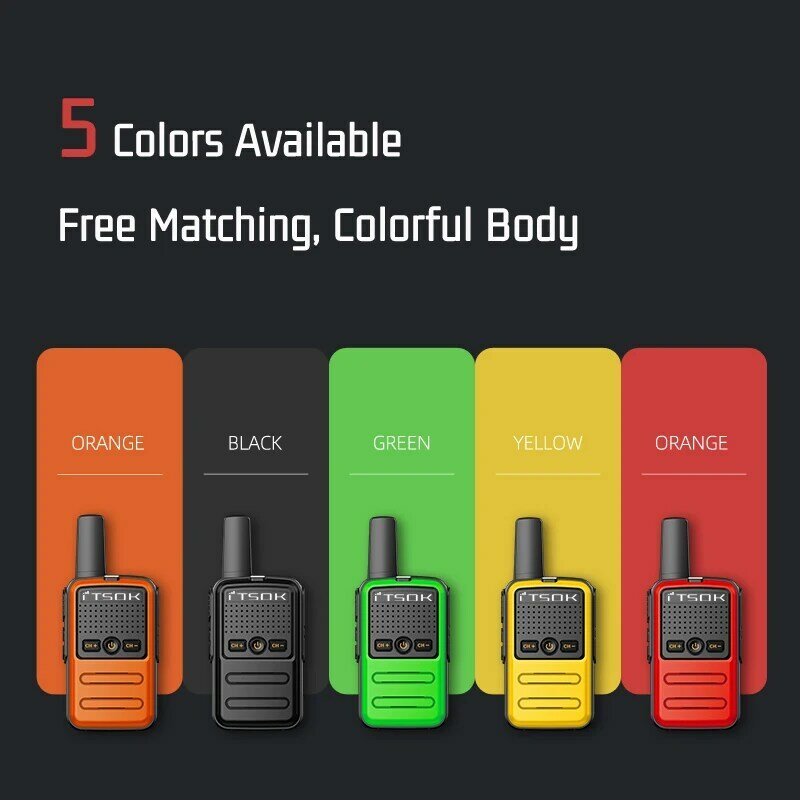 ITSOK-Mini walkie-talkie con fuselaje colorido para niños, Talki Walki, Radio de mesa PMR FRS Baofeng, 1-5Km, UHF, regalo bidireccional