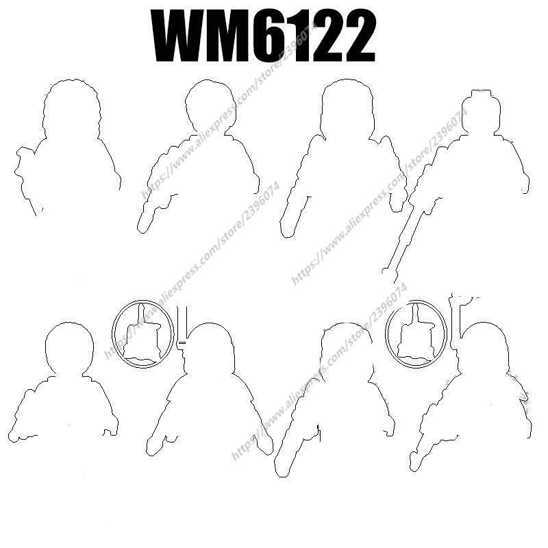 หุ่นแอ็กชัน WM6122ของเล่นบล็อกตัวต่ออิฐของเล่น WM2211 WM2212 WM2213 WM2216 WM2218 WM2217