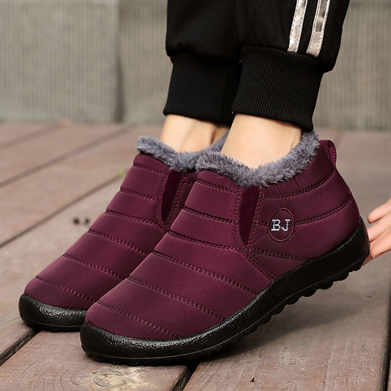 Zapatillas de deporte impermeables para Mujer, zapatos cómodos con plataforma para caminar, tobilleros, color negro, invierno, 2022