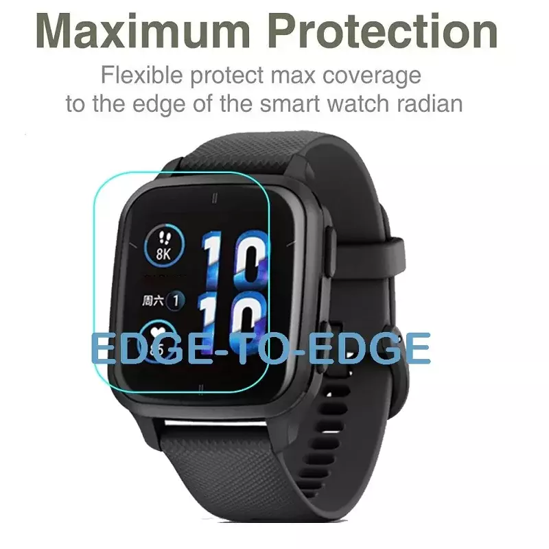 Película protectora para reloj inteligente Garmin Venu SQ 2, Protector de pantalla para reloj inteligente Venu SQ2, Tpu suave, no película protectora de vidrio