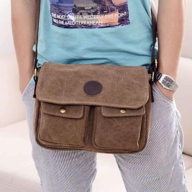 Fashion Men's Shoulder Bag Portable Canvas Handbag Business Briefcase Travel Man Crossbody Messenger Brand Quality Men Book Bag