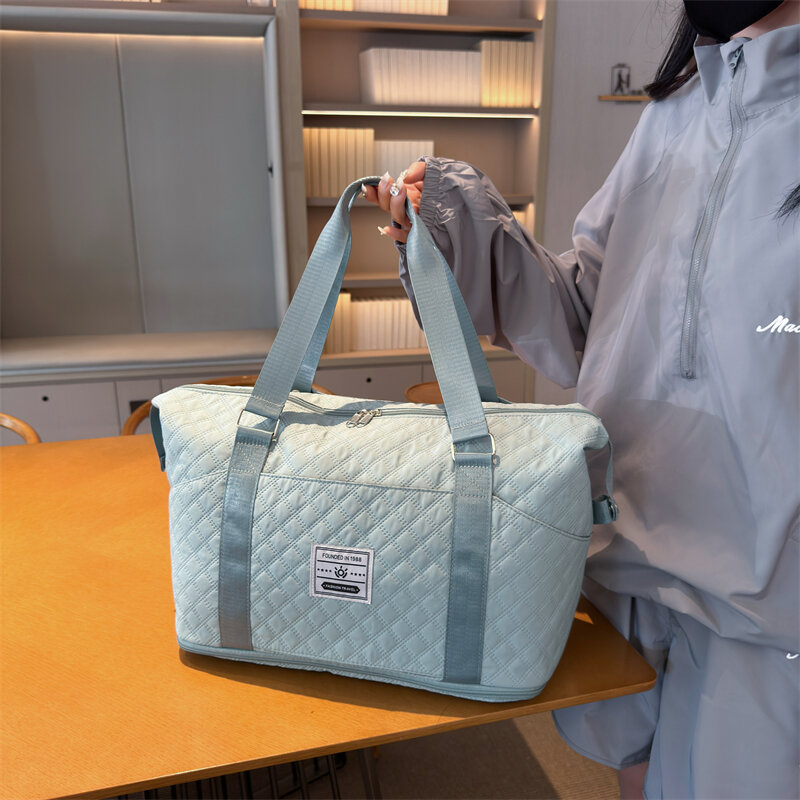 Wysokiej jakości torby damskie torby podróżne o dużej pojemności 2024 modna torba wodoodporna torebka torby Fitness do jogi z butami