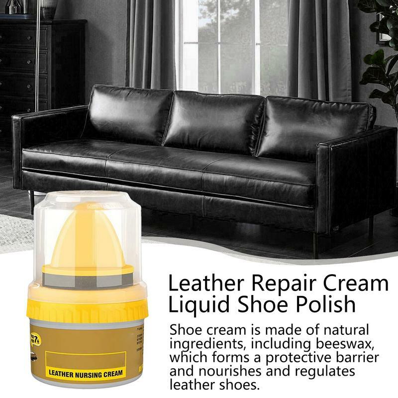 Crema per la riparazione della pelle liquido per lucidare le scarpe in pelle spugna per lucidare la pulizia della cera pasta per la pulizia delle scarpe per divani giacca per mobili