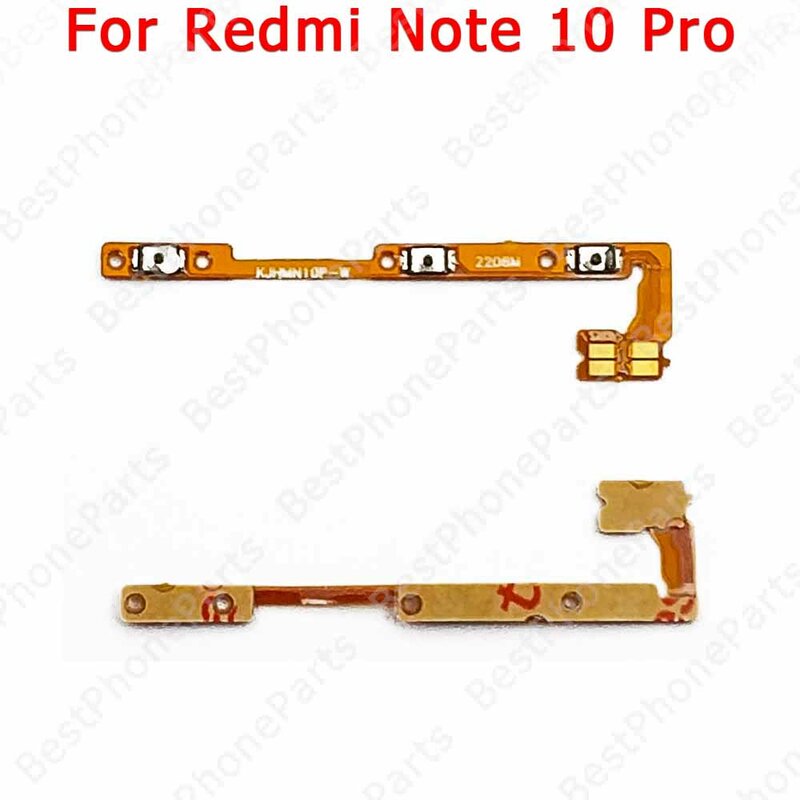 Para Xiaomi Redmi Note 10 10S 11 Pro 5G 11S botón lateral reparación encendido apagado Volumen de repuesto nuevo interruptor Cable flexible de silencio