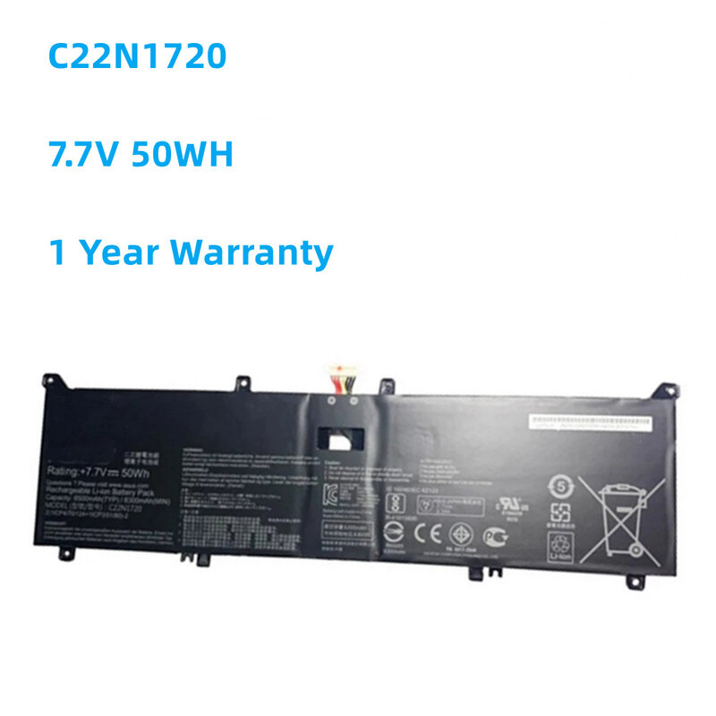 Batería de ordenador portátil C22N1720 C22PYJH para ASUS ZenBook S UX391 UX391U UX391UA UX391UA-xb71 7,7 V 50Wh, nueva