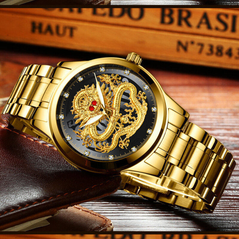Luksusowy męski czarny zegarki ze stali nierdzewnej męski biznesowy diamentowy zegarek kwarcowy męski świecący zegar Montre Homme