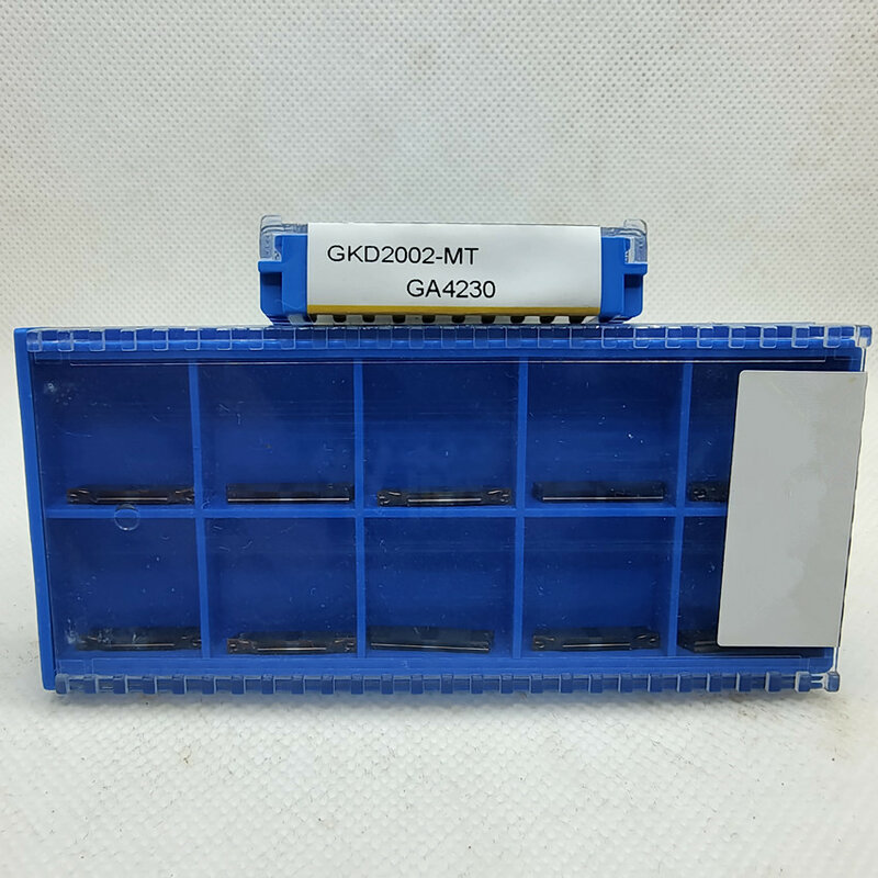 GKD2002-MT GA4230/GKD2002-MT GP1225/GKD2002-MT GA4330/GKD2002-MG GK1115, insertos de carburo CNC originales, cuchilla de corte, 10 unids/lote por caja