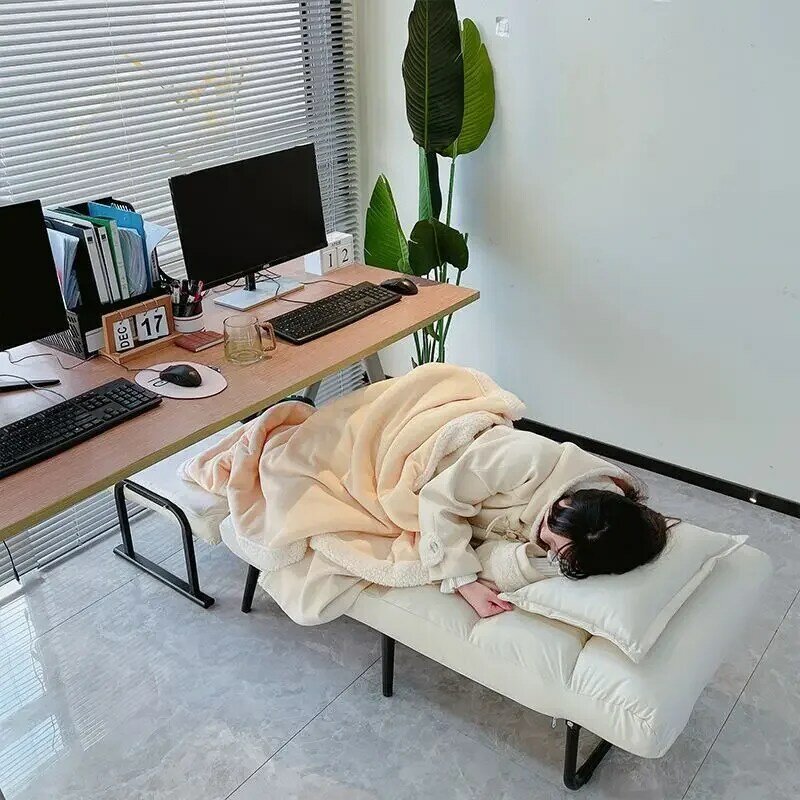 Korea Lunch Break Folding Sofa Bed Office Nap Artifact Integrated Dual-purpose Computer Chair Folding Recliner Sitting and Lying