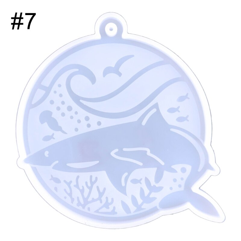 New DIY Marine Animal Keychain Silicone Epoxy Mold DIY Ornaments Pendant Jewelry Crafting Mould for Valentines Love Gift