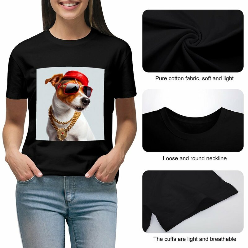 Jack Russell Terrier in Terrier Terrier überall T-Shirt Grafiken weibliche Top-Frauen
