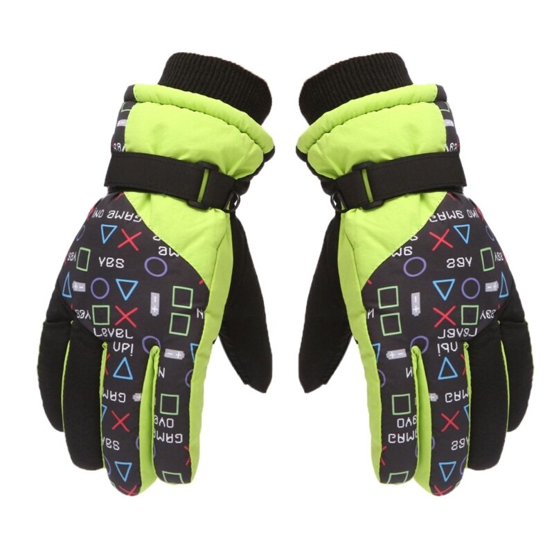 97BE Kids Riding Gloves Hand Warmers Ski Gloves for Girl Boy Breathable Hand Warmers