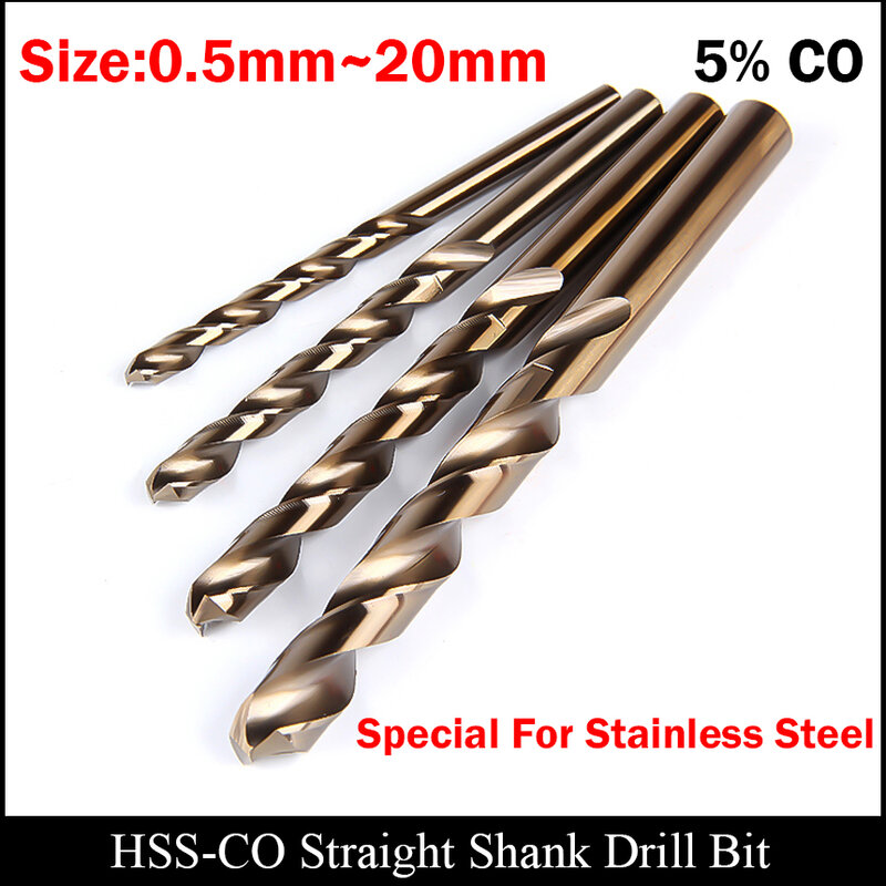 스테인리스 스틸 고속 스틸 코발트 HSS CO HSS-CO 완전 접지 스트레이트 생크 트위스트 드릴 비트, 3.6mm, 3.7mm, 3.8mm, 3.9mm, 4mm