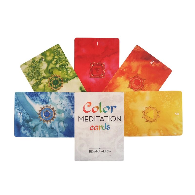 モンスターカラーの瞑想カード、水彩カード、危険検出の旅に最適、10.4*7.3cm