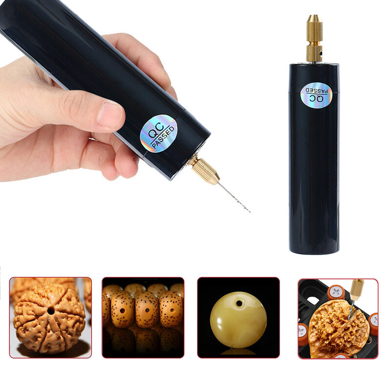 Mini Electric Carving Drill Pen with Replaceable Tip Bit Rotary Tools Engraving Grinding Milling Rotary Pen for DIY Plastic Wood