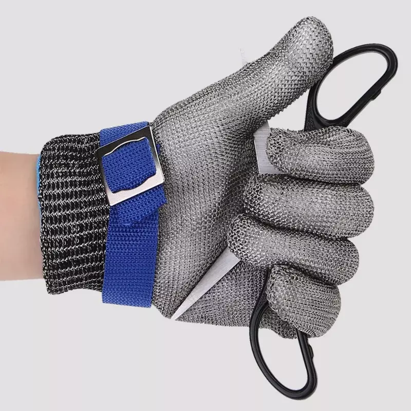 Cut Resistant Stainless Steel Gloves Metal Mesh Cut proof Level 5 HPPE Gloves Anti Cutting Butcher Kitchen Gloves 1 Pc